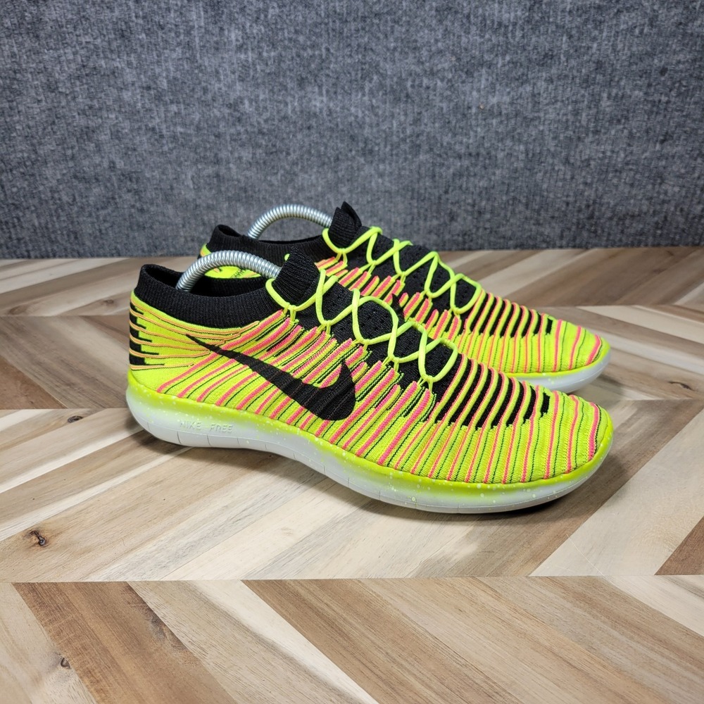 Nike Free RN Motion Flyknit Unlimited Mens Running Shoes Size 9.5 Olympic Multi
